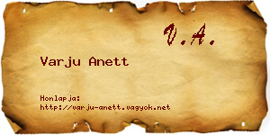 Varju Anett névjegykártya